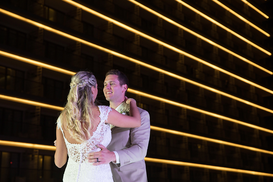 Bride and Groom first dance at Secrets the Vine in Cancun